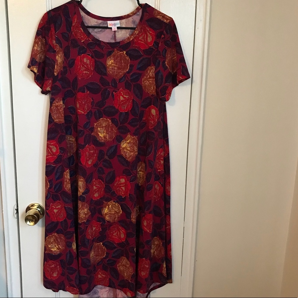 Rose print Lularoe Carly Dress. Worn once!
